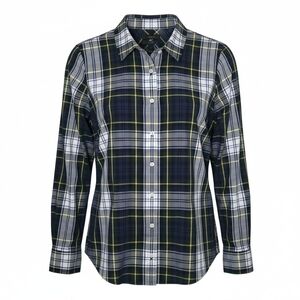 J.Crew Perfect Shirt Size 10 Navy Plaid Button Down 100% Cotton Classic Fit